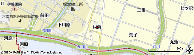 愛知県岡崎市福岡町（村前）周辺の地図