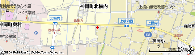 兵庫県たつの市神岡町上横内317周辺の地図