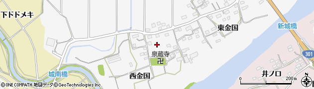 愛知県新城市石田西金国周辺の地図