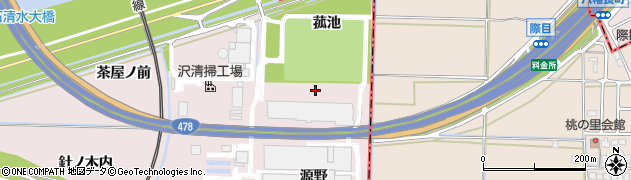 京都府八幡市八幡（菰池）周辺の地図