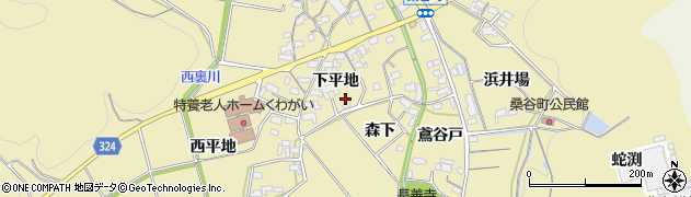 愛知県岡崎市桑谷町下平地1周辺の地図