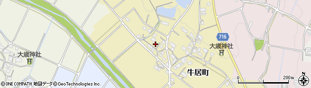 兵庫県加西市牛居町445周辺の地図