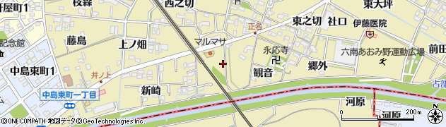 愛知県岡崎市正名町（前川田）周辺の地図
