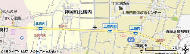 兵庫県たつの市神岡町上横内314周辺の地図