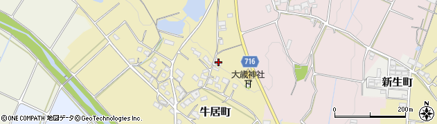 兵庫県加西市牛居町386周辺の地図