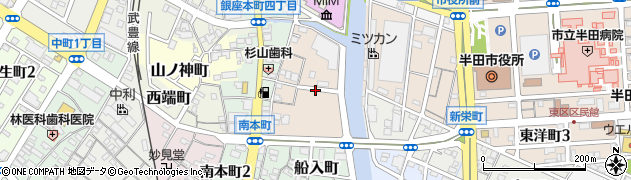 愛知県半田市荒古町周辺の地図