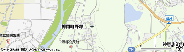 兵庫県たつの市神岡町野部162周辺の地図