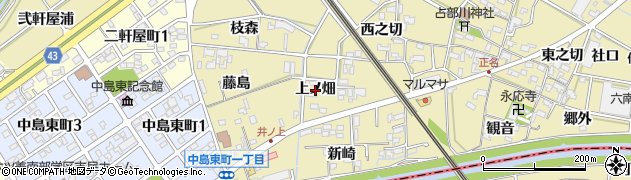 愛知県岡崎市正名町（上ノ畑）周辺の地図
