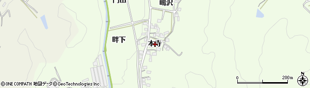 愛知県岡崎市山綱町本寺周辺の地図