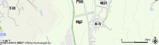 愛知県岡崎市山綱町畔下周辺の地図