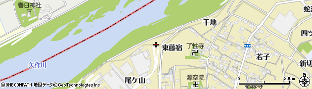 愛知県西尾市西浅井町（藤宿）周辺の地図