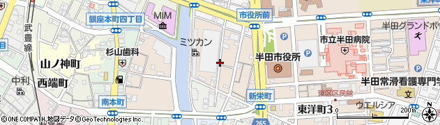 愛知県半田市新栄町周辺の地図