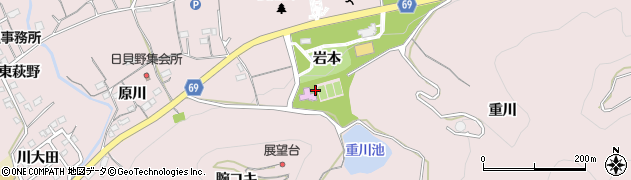 愛知県新城市庭野岩本周辺の地図
