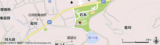 愛知県新城市庭野（岩本）周辺の地図