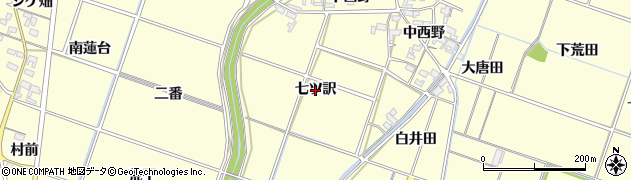 愛知県岡崎市福岡町（七ツ訳）周辺の地図