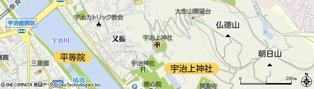 宇治上神社周辺の地図