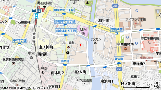 〒475-0881 愛知県半田市荒古町の地図