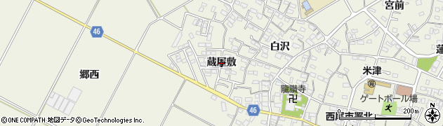 愛知県西尾市米津町（蔵屋敷）周辺の地図