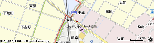 愛知県幸田町（額田郡）高力（畑間）周辺の地図