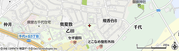 愛知県常滑市乙田周辺の地図