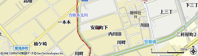 愛知県岡崎市安藤町（下）周辺の地図