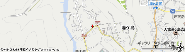 静岡県伊豆市湯ケ島1672周辺の地図