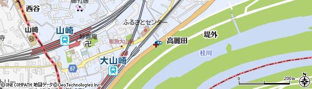 大山崎周辺の地図