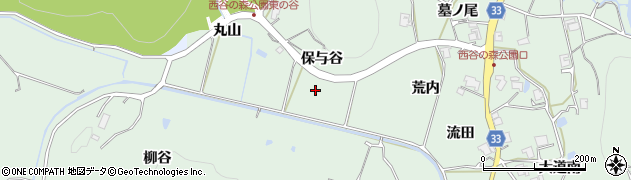 兵庫県宝塚市境野保与谷周辺の地図