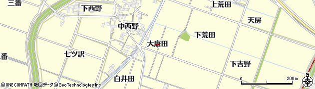 愛知県岡崎市福岡町（大唐田）周辺の地図