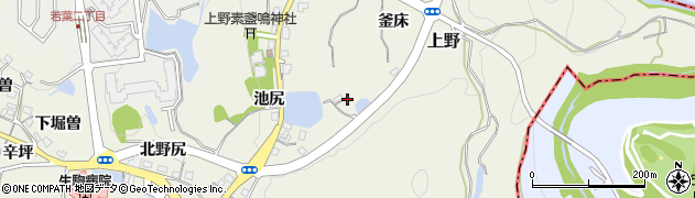 兵庫県猪名川町（川辺郡）上野（小西）周辺の地図