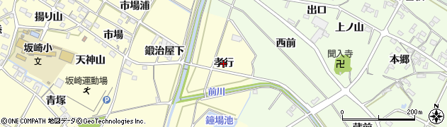 愛知県幸田町（額田郡）坂崎（孝行）周辺の地図