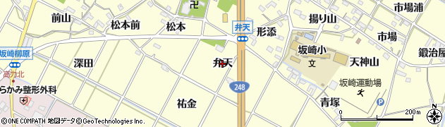 愛知県幸田町（額田郡）坂崎（弁天）周辺の地図