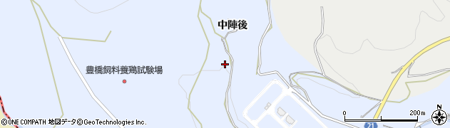 愛知県新城市川田中陣後周辺の地図