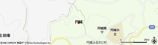岡山県加賀郡吉備中央町円城周辺の地図