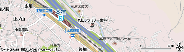 愛知県岡崎市本宿町後田周辺の地図