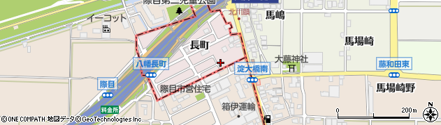 京都府八幡市八幡長町1周辺の地図