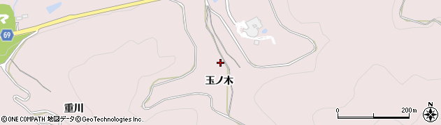 愛知県新城市庭野（玉ノ木）周辺の地図