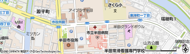 愛知県半田市東洋町周辺の地図