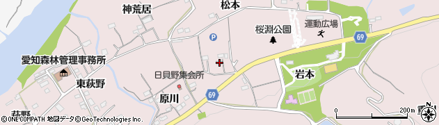 愛知県新城市庭野（日貝野）周辺の地図