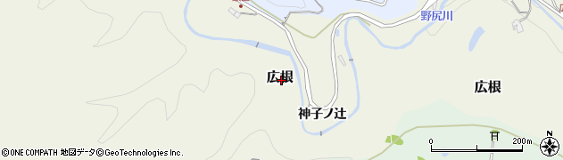 兵庫県猪名川町（川辺郡）広根周辺の地図