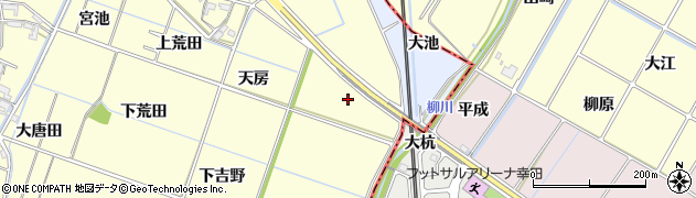 愛知県岡崎市福岡町（上吉野）周辺の地図