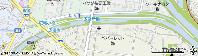 静岡県藤枝市下当間441周辺の地図