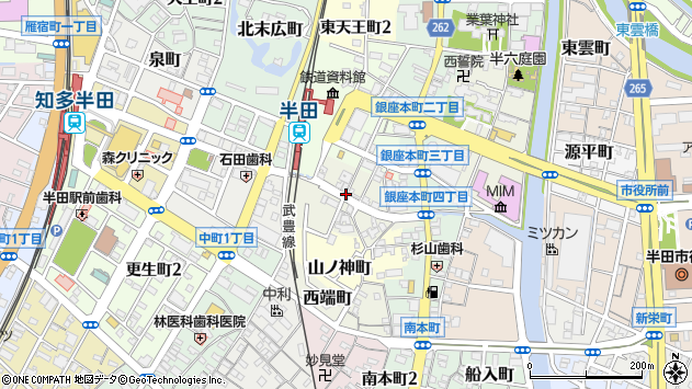〒475-0886 愛知県半田市新川町の地図