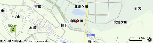 愛知県額田郡幸田町長嶺南畑ケ田周辺の地図