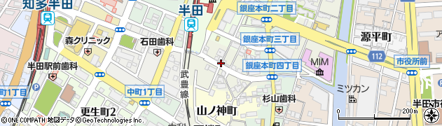 愛知県半田市新川町周辺の地図
