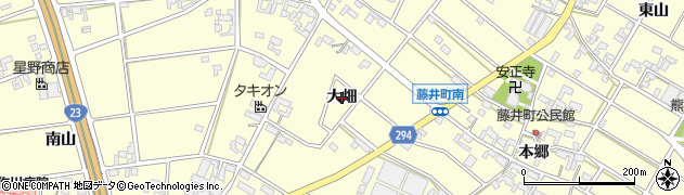愛知県安城市藤井町（大畑）周辺の地図