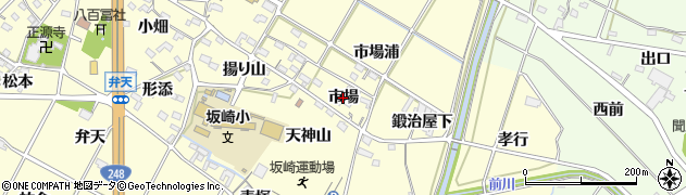 愛知県幸田町（額田郡）坂崎（市場）周辺の地図