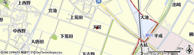 愛知県岡崎市福岡町（天房）周辺の地図