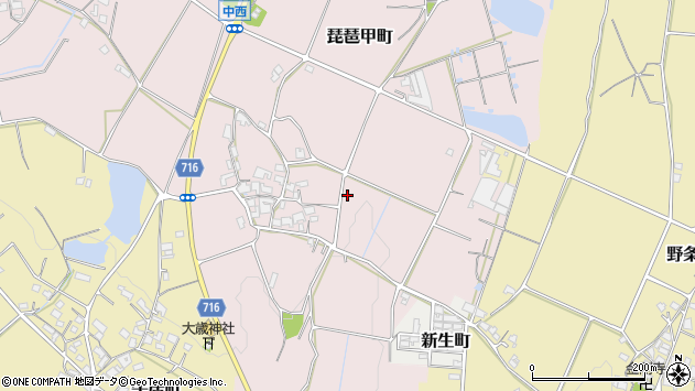 〒675-2201 兵庫県加西市琵琶甲町の地図