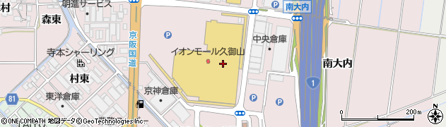 大阪王将 イオンモール久御山店周辺の地図